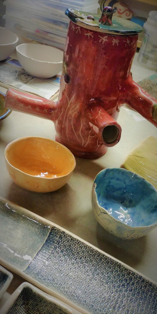 Kids ceramic fun, tea pot, fantasy